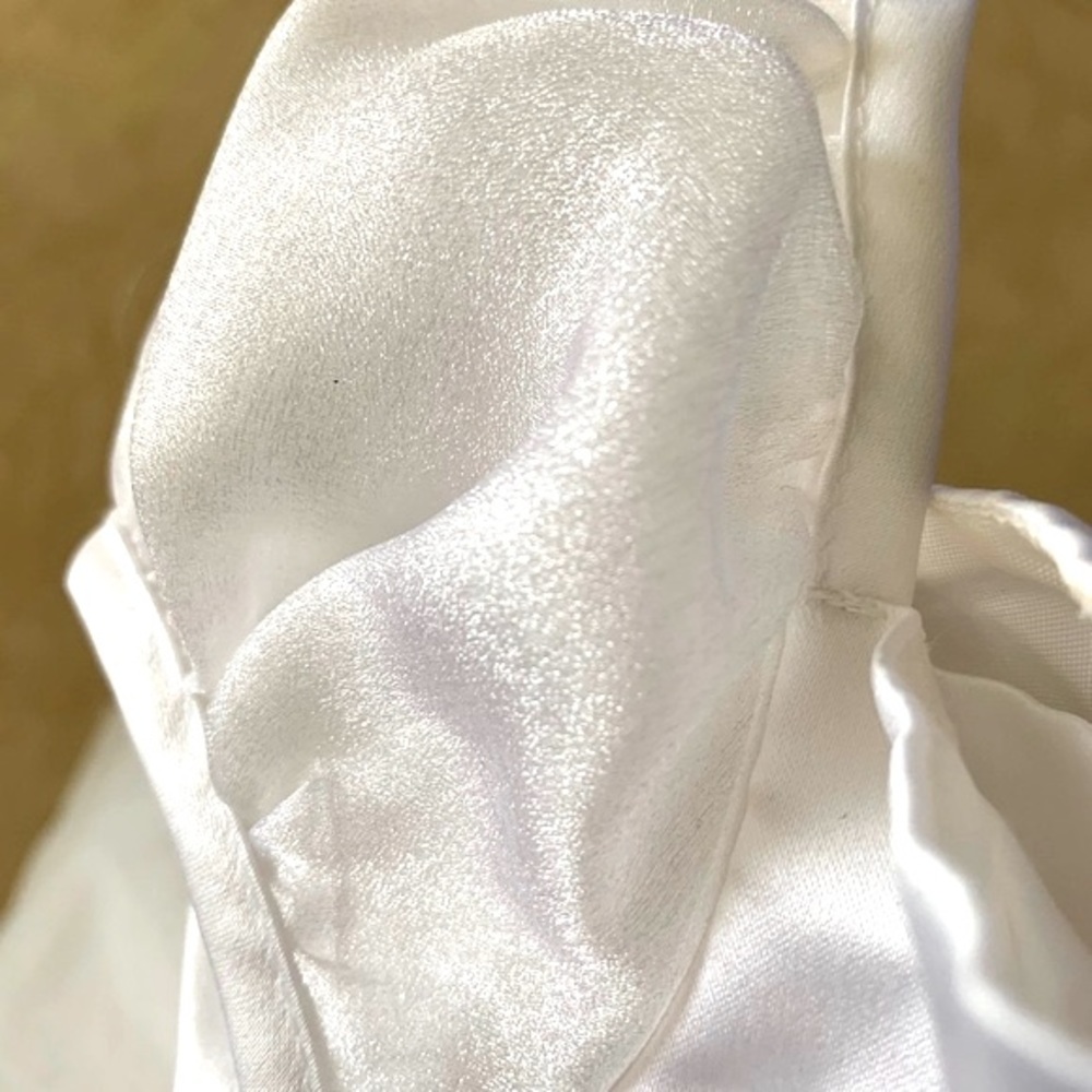 White Tulle And Satin Formal Flowergirl Dress Size 6 - Picture 7 of 9